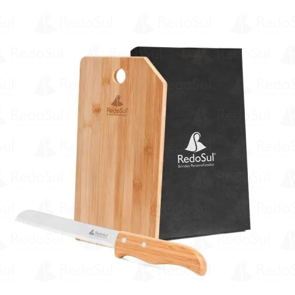 Kit Personalizado com Tábua e Faca de Pão Kit Personalizado com Tábua e Faca de Pão